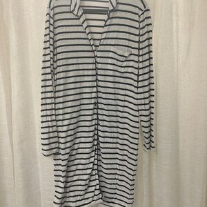 3/$25 Striped Long Sleeve PJ dress (Navy and white)